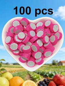 100/200/500/1000pcs Soft Polymer Clay Strawberry, Fruit, Lemon Slice Beads | DIY Jewelry Making, Bracelet & Accessory Spacer Beads, Citrus Themed Craft Supplies - Multicolor - View 20