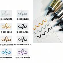 1pc Three-Dimensional Hook Line Pen 20g Non-Baking Waterproof Line Drawing Pen For Hand-Painting Glass, Acrylic And Ceramic PigmentsArt Student Stationery Hand-Painted Handmade - Single Piece - View 2