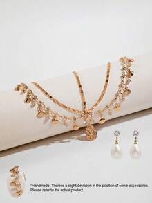 تاج رأس فاخر للعروس، تصميم بوهيمي أنيق لتاج رأس الزفاف، تاج رأس ذهبي، لوازم طلابية، إكسسوارات للبنات - متعدد الألوان - مشاهدة 18