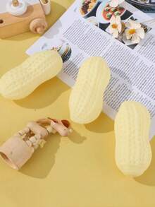 1/ 4/12 Pieces Of Realistic Peanut-Shaped Erasers. Creative And Fun Stationery. Cute Student Prizes. Weird And Unique Erasers. No Crumbs Left Behind. - Round - View 5