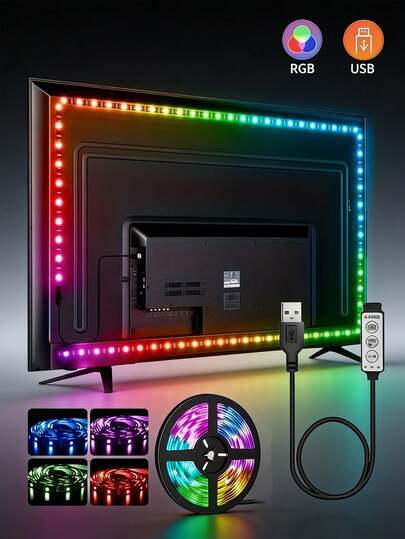 1 لفة 1 م~20 م أضواء شريط LED RGB مزودة بطاقة USB متعددة الألوان مع جهاز تحكم عن بعد 44 مفتاح لغرفة النوم والحفلات وديكور المنزل، شريط أضواء LED RGB قابل للتغيير باللون مع جهاز تحكم عن بعد ب- 24 مفتاح، مناسب لغرفة النوم والطاولة والمنزل والغرفة، أضواء شريط LED 5 فولت USB طويلة جدًا قابلة للتغيير باللون RGB مع جهاز تحكم عن بعد 44 زر، مناسبة لإضاءة خلفية التلفزيون وديكور غرفة النوم وغرفة المعيشة والمطبخ وديكورات حفلات الأعياد