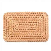 Hand-Woven Rectangular Rattan Wicker Basket Fruit Tea Snack Bread Picnic Cosmetic Storage Box Kitchen Household Tools-S - A - View 5