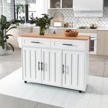 Mobile Storage Islands - White - View 4