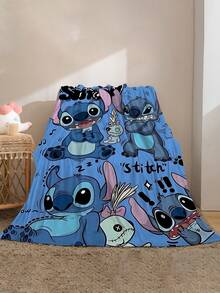 Disney 卡通主题印花法兰绒毯 - 柔软舒适，适合旅行、露营、沙发、床上用品 - 现代简约卡通印花，四季皆宜的舒适床上用品，用途广泛 - 多色 - 查看 3