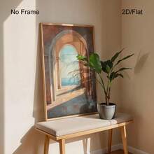 Bộ tranh treo tường phong cảnh Địa Trung Hải Island Luxe gồm 3 bức, trang trí nội thất ven biển trung tính, tranh in hình bóng ván lướt sóng và cổng vòm, nghệ thuật Địa Trung Hải theo phong cách Boho cho nhà ven biển, không khung. - phong cảnh - Xem 4