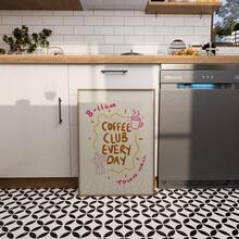 "1pc Coffee Club Print: Graffiti Art Retro Kitchen Cafe" - A - View 4