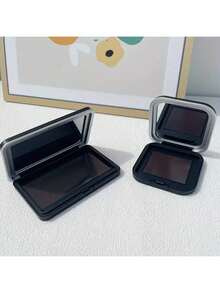 1pc Magnetic Eyeshadow Palette, Refillable Compact Makeup Palette For Blush, Highlighter, Lipstick - Black - View 2