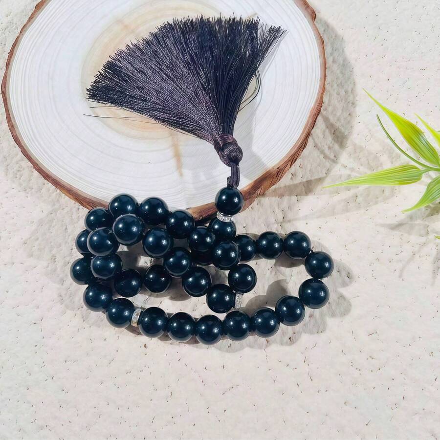 33 Pieces, 12mm, Tassel, Single Loose Bead DIY Handmade Accessory Bracelet Or Necklace, White Aquamarine Single Bead Stringing Beads - Multicolor - View 1