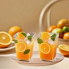 Transparent Mousse Cup, Frost-Proof, Shatter-Resistant, Anti-Slip Design, Elegant Transparent Party Cup. Suitable For Cocktails, Desserts, Cold Drinks, Weddings, Birthdays, Gourmet Food, Home And Travel - View 6