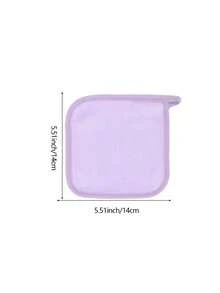 3/6/12pcs Makeup Remover Pads, Edged Design, Reusable, Soft & Moisturizing Cleansing Wipes - Multicolor - View 9