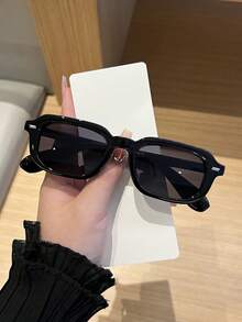 1 Piece Women's Fashion Glasses With Small Square Black Frame In Casual Retro Style, Suitable For Daily Outings, Summer Beach, Decoration And Street Photography - Multicolor - View 11