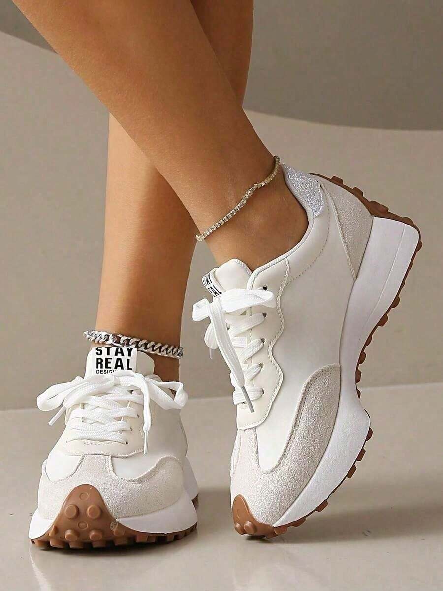 ZKBBO. Women's Casual Sports Shoes, Lightweight Non-Slip Fitness Running Shoes, Tennis Shoes, Sneakers - 米色 - 查看 1