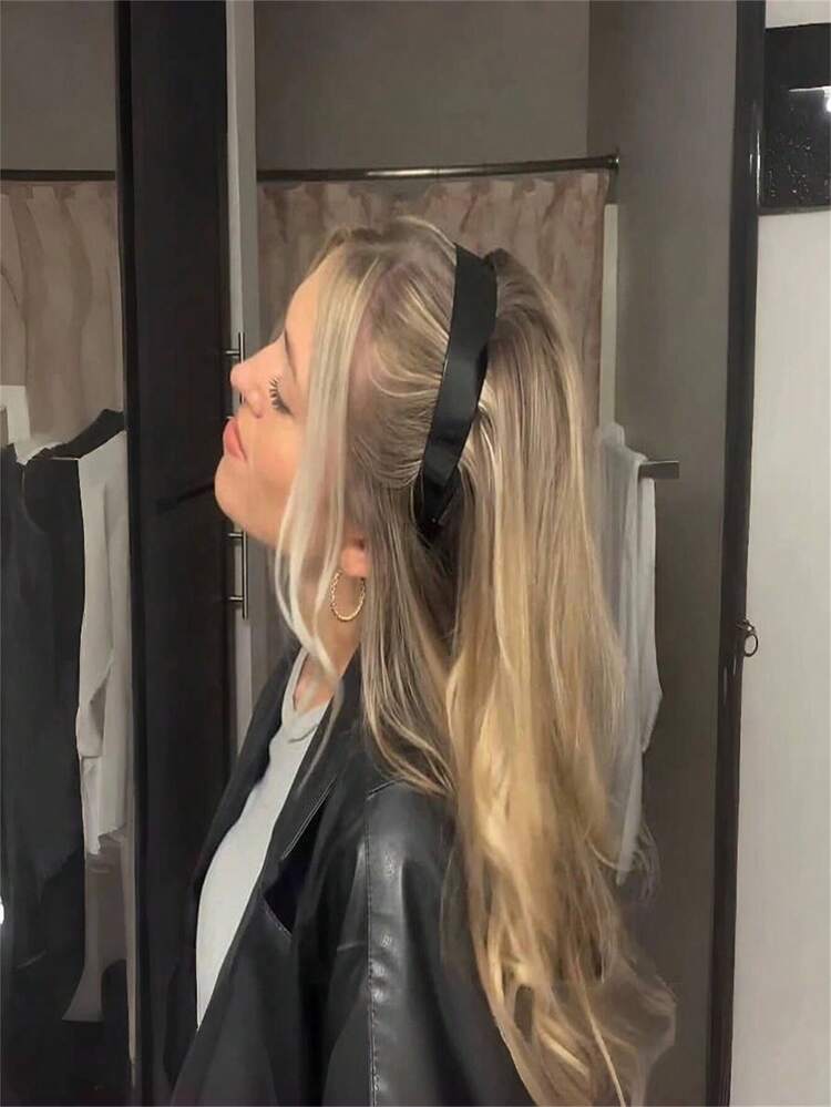 女士蓬松发带，丰盈发夹，装饰发带，发饰，发夹 - 黑色 - 查看 6