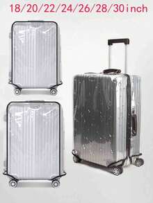 1pc Transparent Luggage Dust Cover, Made Of Waterproof PVC Material, Suitable For 20-Inch To 30-Inch Suitcases, Transparent Dust-Proof And Scratch-Resistant, Applicable For Beach Travel, College Dorm Move-In Season, Etc. Transparent Luggage Storage Bag, Easy To Find And Clean, Extending Travel And Luggage Lifespan (Suitcase Not Included) - Multicolor - View 9