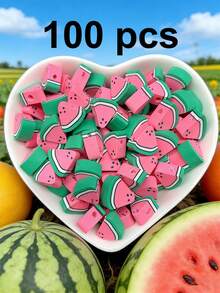 100/200/500/1000pcs Soft Polymer Clay Strawberry, Fruit, Lemon Slice Beads | DIY Jewelry Making, Bracelet & Accessory Spacer Beads, Citrus Themed Craft Supplies - Multicolor - View 16
