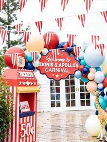 2 Sets Red & White Striped Triangular Flags, Carnival Circus Decorations, Rope-Edged Triangular Decorative Flags, New Year Celebration Supplies, Red & White Striped Triangular Flags (Polyester Material), Suitable For Carnival Circus, Birthday Party, Tent And Outdoor Camping Activities - Raise the Flag - View 6