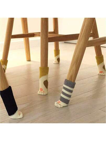 4pcs Chair Socks, Hardwood Floor Chair Leg Covers, Cat Claw Chair Leg Protectors, Chair Leg Floor Protectors, Prevent Scratches And Reduce Noise