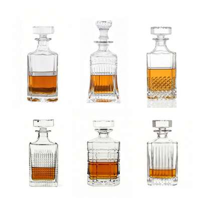 1个经典威士忌醒酒器，奢华酒瓶，透明玻璃酒瓶/酒壶带塞，父亲节礼物，男士礼物，乔迁礼物，适用于红酒、威士忌、白兰地、波本威士忌、朗姆酒，家居装饰，居家好物