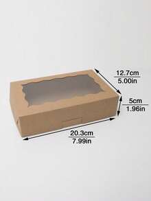 5pcs/10pcs/15pcs Wavy Window Cake Boxes, Donut Boxes, Large Cookie Boxes, Pastry Candy Boxes For Cakes, Pastries, Chocolates, Cookies, Party, Birthday, Easter, Holiday Gifts, Tart Packaging - View 2