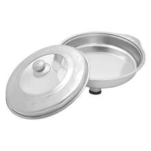 OUKANING 4PCS Buffet Dish Trays, Round Buffet Dish Trays With Lids, Buffet Dish Trays - 1 - 查看 8