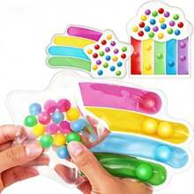 Brinquedos de Classificação de Cores Variadas, Brinquedos Sensoriais, Jogo de Habilidades Motoras Finas para Crianças Pequenas, Brinquedos de Correspondência de Cores, Atividades de Aprendizagem Pré-Escolar, Brinquedos Educacionais Montessori Calmantes, Adequados para Meninos e Meninas de 1 a 3 Anos, Podem Ser Usados como Presentes (Estilo e Cor Enviados Aleatoriamente) - Multicolorido - Visão 23
