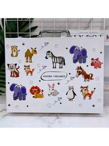 Portable Art Case For Kids With 121 Pieces Of Pure Creative Fun. - White - View 9