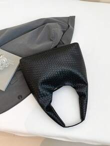 Bolso de hombro de mujer de gran capacidad y unicolor vintage, bolso cruzado multifuncional, bolso de mano, bolso cruzado de gran capacidad, bolso de trabajo casual (el color y la imagen pue - Negro 4 - Ver 8