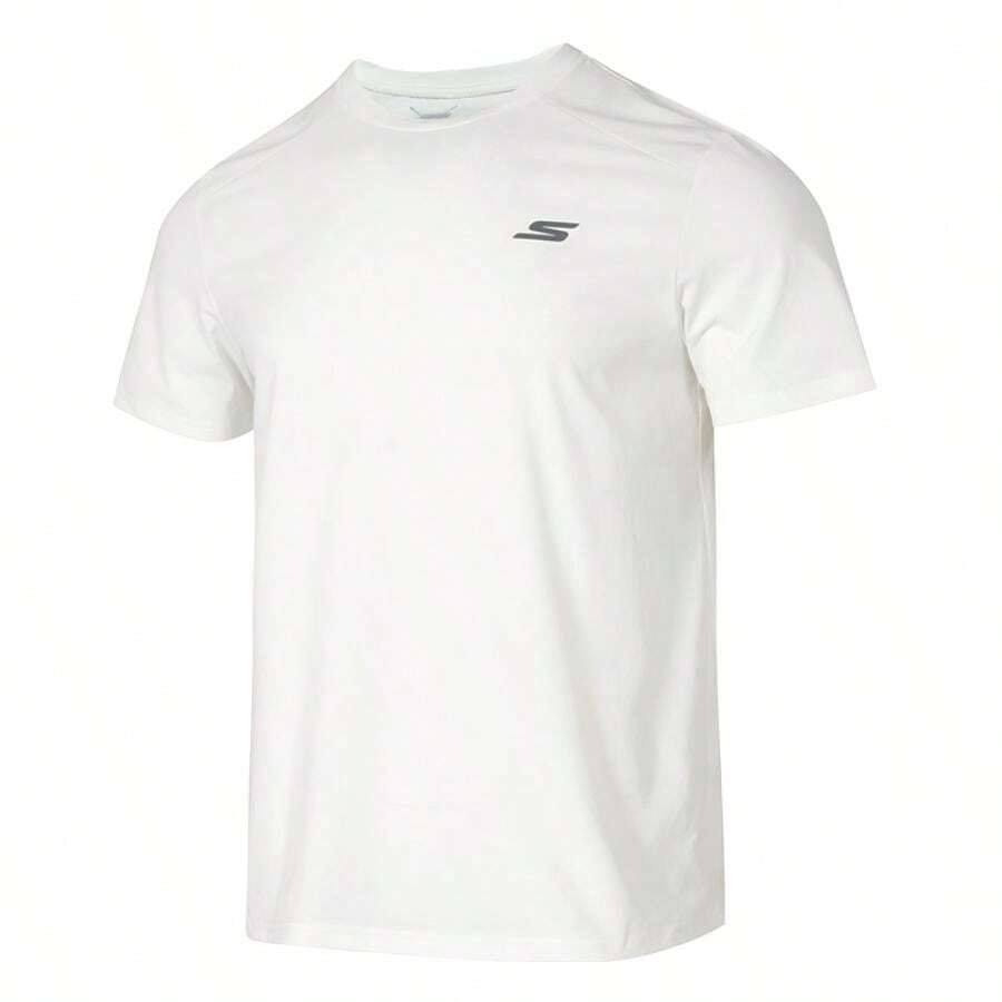 Skechers 2026新款男女通用针织短袖T恤，休闲通勤装 - 亮白色 - 查看 1