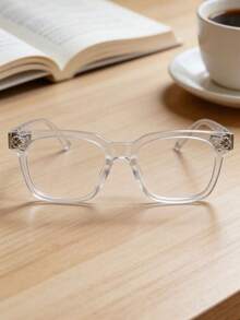 1副时尚休闲Tritan（共聚酯）女士无度数眼镜 - 透明銀標 - 查看 3