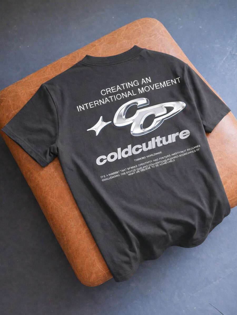 OVDY Unisex Vintage Street Graphic Oversized T-Shirt, Music Festival Tee - Dark Grey - View 1