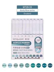 Languo 9/96/192/207/240/288色酒精性丙烯马克笔套装，速干不褪色，适用于绘画、插画、手工制作、涂色书及其他DIY项目，可在纸张、布料、木材、石头、塑料、玻璃、陶瓷、南瓜、金属等材质上使用。是复活节、感恩节、万圣节、圣诞节的理想礼物。 - 彩色 - 查看 33