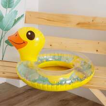 A Small Yellow Duck Swimming Ring With A Cute Design, Suitable For Children Aged 4-9. - Yellow - View 4