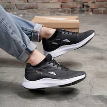 Women's Sneakers: Comfortable And Lightweight For Running And Gym - Black/White - View 9