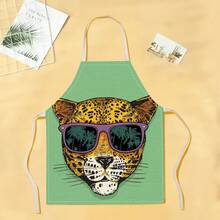 1pc Denim Pattern Apron, Creative Funny Fashion Printed Apron, Home Cleaning Apron, Easy Clean Kitchen Cooking Apron, Creative Home Apron - Multicolor - View 15