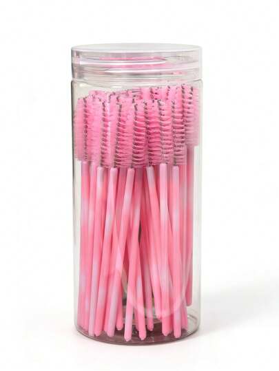 100支彩色一次性睫毛膏刷睫毛化妆刷套装（多色手柄，多色刷头）