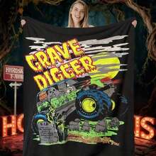 1PC 3D Monster Jam Monster Truck Cartoon Blanket, Edgy Gift For Motorsports Fans, Themed Man Cave Decor, Retro Sci-Fi Party Accent & Race Day Souvenir,Soft Throw Blanket For Home Bedroom Bed Sofa Picnic Travel Office Cover Blanket, Multiple Sizes 50x60 To 60x80 Inches - Nhiều màu 26 - Xem 5