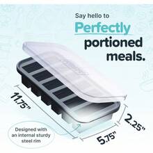 1/2 Cup Silicone Freezer Molds, Storing Soups, Sauces, Juices, Desserts, Smoothie Prep And More, Freezer Portion Molds For Meal Prepping - Charcoal - 2 - Pack - 木炭 + 2 包裝 - 查看 4