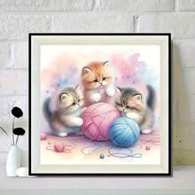 5D可爱小猫DIY钻石画艺术钻石画手工套装 - 圓鑽 - 查看 3