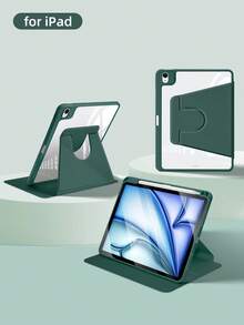 可旋转保护壳，兼容第 7/8/9/10/11 代、第 6/7 代 Mini、第 1/2/3/4/5 代 Air、11 英寸 (M2)/11 英寸 (M3)/13 英寸 (M2)/13 英寸 (M3)、第 3/4/5/6 代 Pro 12.9 英寸 - 墨綠色 - 查看 1