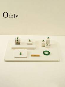 Oirlv 1 PC Beige Luxury Jewelry Display Props Ring, Necklace, Bracelet Counter Accessory Display Stand Jewelry Display Rack Jewelry Tower - Beige - View 3
