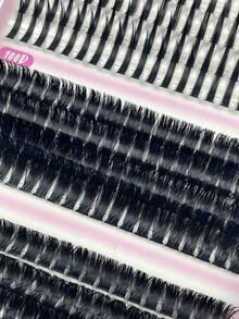 12 Rows Lash Clusters With Spikes & Bottom Lashes Fluffy Volume 240 Pcs Manga Natural Spiky Cluster False Eyelashes Fairy Cluster Lashes Wispy Manga Lash C/D Curl Individual 100D 120D Anime Mink Lashes Extensions Full Pack DIY At Home - D - View 5