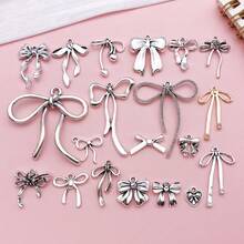 20 款可爱镂空合金蝴蝶结吊坠，DIY 吊坠和珠宝配件，适用于手工项链、手链和耳环。 - 弓 - 查看 10