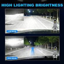 TOAUTO 2个高功率100W 30000LM H7 H4 H11 9005汽车LED大灯 1:1迷你尺寸大灯 超亮即插即用汽车大灯灯泡 - A - 查看 8