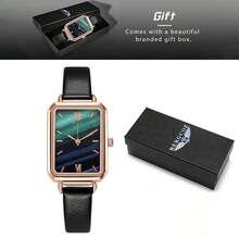 女士石英表，适合约会、婚礼和节日作为礼物，女士礼物，女士手表 - 綠色 - 查看 7