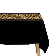 Cheetah Print Leopard Party Decorations Tablecloth 3Pcs Disposable Black And Leopard Birthday Party Supplies Table Cover Printed Table Runner For Birthday Bridal Shower Wedding 55in X 86in - Nhiều màu - Xem 6