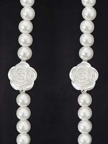 2pcs Adjustable & Detachable Pearl Chest Chain, Sexy Body Chain Shoulder Strap, Fashionable Camisole Strap, Replaceable Bra Strap, Camisole Dress Underwear - Multicolor - View 9