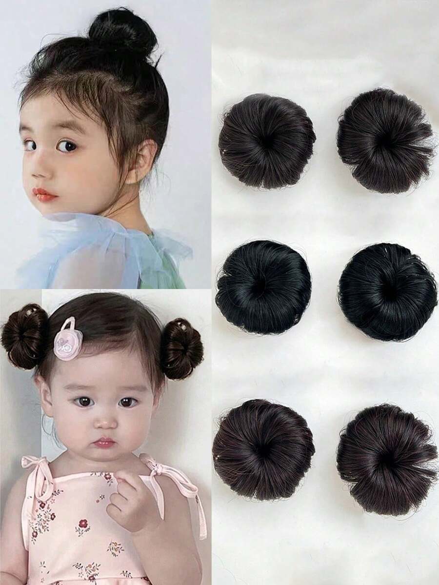 2 件套婴儿发髻发饰，幼儿发夹配件