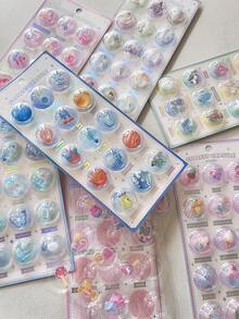 3D水晶浮雕贴纸 - 太空舱、幽灵糖果、行星、立体实心贴纸，适用于DIY剪贴簿、水瓶、手机壳、贴纸交换 - 彩色 - 查看 10