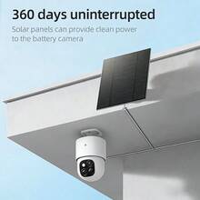 Solar Panel For Security Camera, Camera Solar Panel, Solar Panel Charger Type-C Solar Panel Compatible With Camera, 360° Adjustable, Compatible With Most Surveillance Cameras, Camera Solar Panel With Adjustable Bracket ,White(4W-1 Pack) - White - View 2