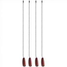 4 Pieces Ceiling Fan Chain Pulls Wooden Pull Chain Extension Pull Chain For Ceiling Light Lamp Fan Chain (Walnut Color) - A - View 2